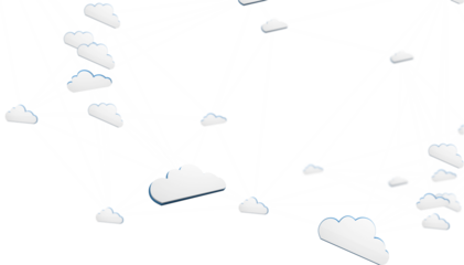 Abstract image of cloud computing symbol