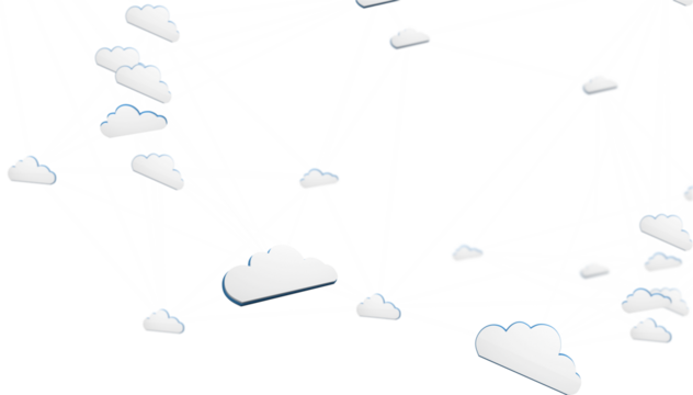 Abstract image of cloud computing symbol
