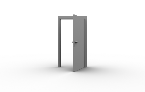 Illustration of an open door