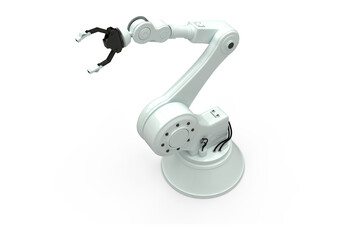 High angle view of robotic hand