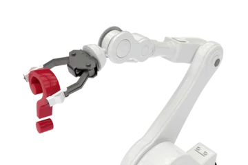  Close up of robotic arm with red question mark © vectorfusionart