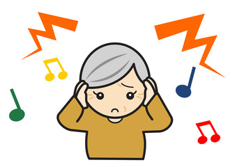 騒音に悩む女性