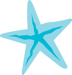 Starfish flat design illustration for decoration on marine life and ocean concept.