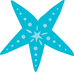 Starfish flat design illustration for decoration on marine life and ocean concept.