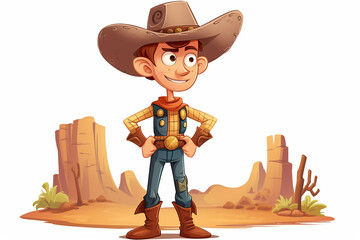 Cartoon Cowboy. Generative AI.
Illustration of a cowboy in a cartoon style.