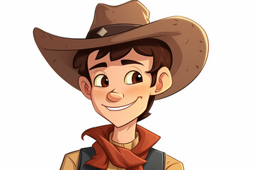 Cartoon Cowboy. Generative AI.
Illustration of a cowboy in a cartoon style.