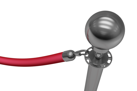 Metal bollard over white background - Powered by Adobe