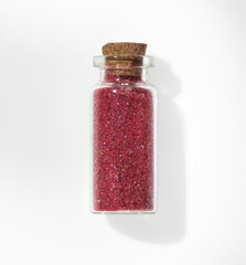 glitter bottle isolated on white background
