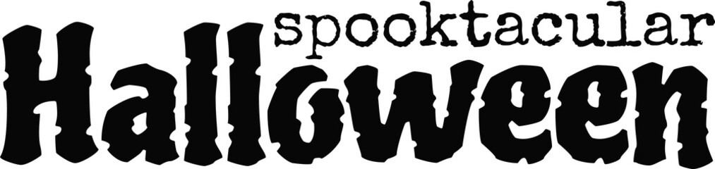 Naklejka premium Graphic image of spooktacular Halloween text