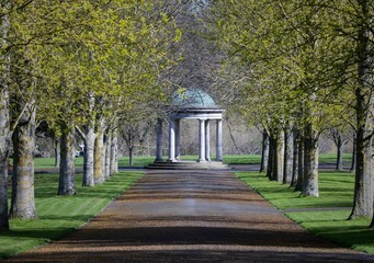path in the park in spring