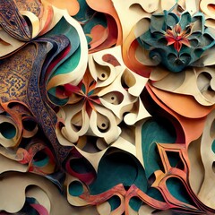 oriental colored background