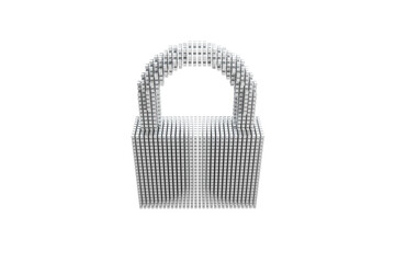 High angle view of digital lock