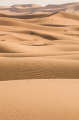 Dunas en el desierto de Erg Chebbi en Marruecos