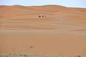 Fototapeta na wymiar Desierto de Erg Chebbi en Marruecos