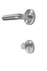 Metal doorknob and lock with key