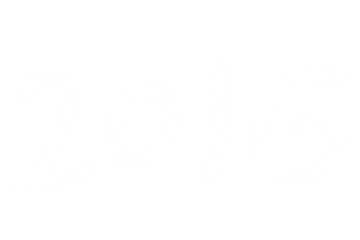 2016 number over black background