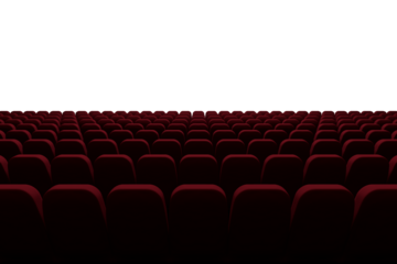 Red seats in row at auditorium
