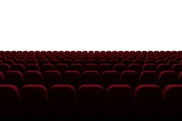  Red seats in row at auditorium © vectorfusionart