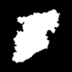 Viseu Map, District of Portugal. Vector Illustration.