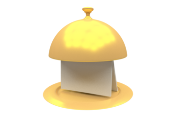 Digitally generated image of golden cloche