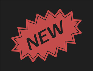 New retro stickers. Shop product tags. Vector trendy mocern labels