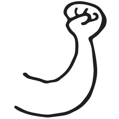 Composite image of hand flexing muscles