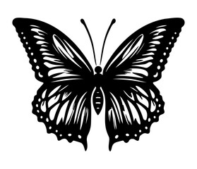 butterfly icon. Simple illustration of big butterfly vector icon