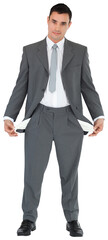 Businessman with empty pockets