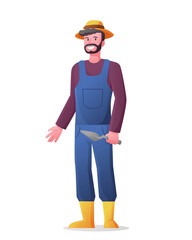 Gardener hobby and garden job illustration