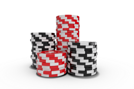 Digital composite image of gambling chips - Powered by Adobe