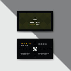 Fototapeta na wymiar Modern corporate business card template design. Clean double sided vector illustration. 