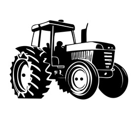 Modern Farm tractor Agricultural machinery illustration