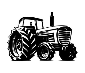 Modern Farm tractor Agricultural machinery illustration