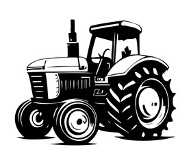 Modern Farm tractor Agricultural machinery illustration