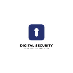 cyber internet online security logo design vector template