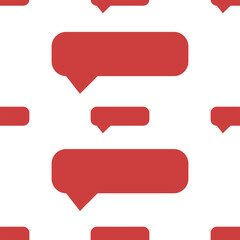 Illustration of speech bubble in red color