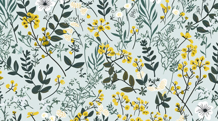 abstract floral botanical background with blank space for text generative ai