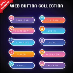Obraz premium Gradient call to action button pack