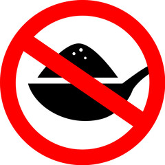 No sugar or salt forbidden vector sign