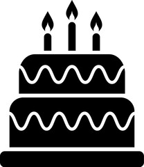 Birthday cake vector icon