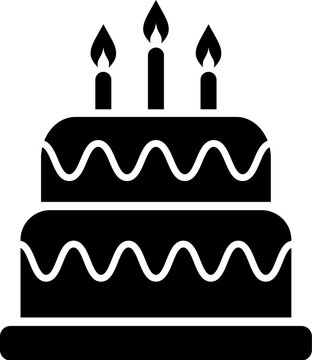 Birthday cake vector icon