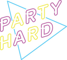 Party hard text icon