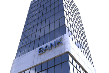 Obraz premium Reflection of sky on modern building