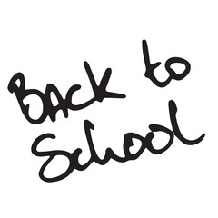 Back to school text on white background