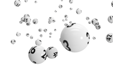 3D image of white bingo balls