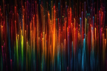 colorful swirls on black background. Generative AI