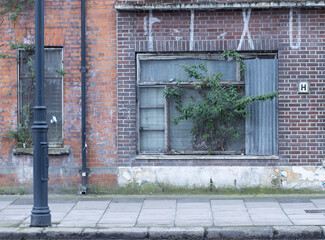 old disused building in run down inner city