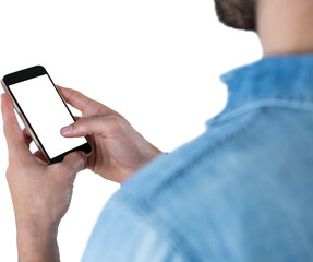 Man using mobile phone