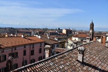 The town of Fossano seen from above