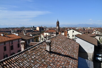 The town of Fossano seen from above